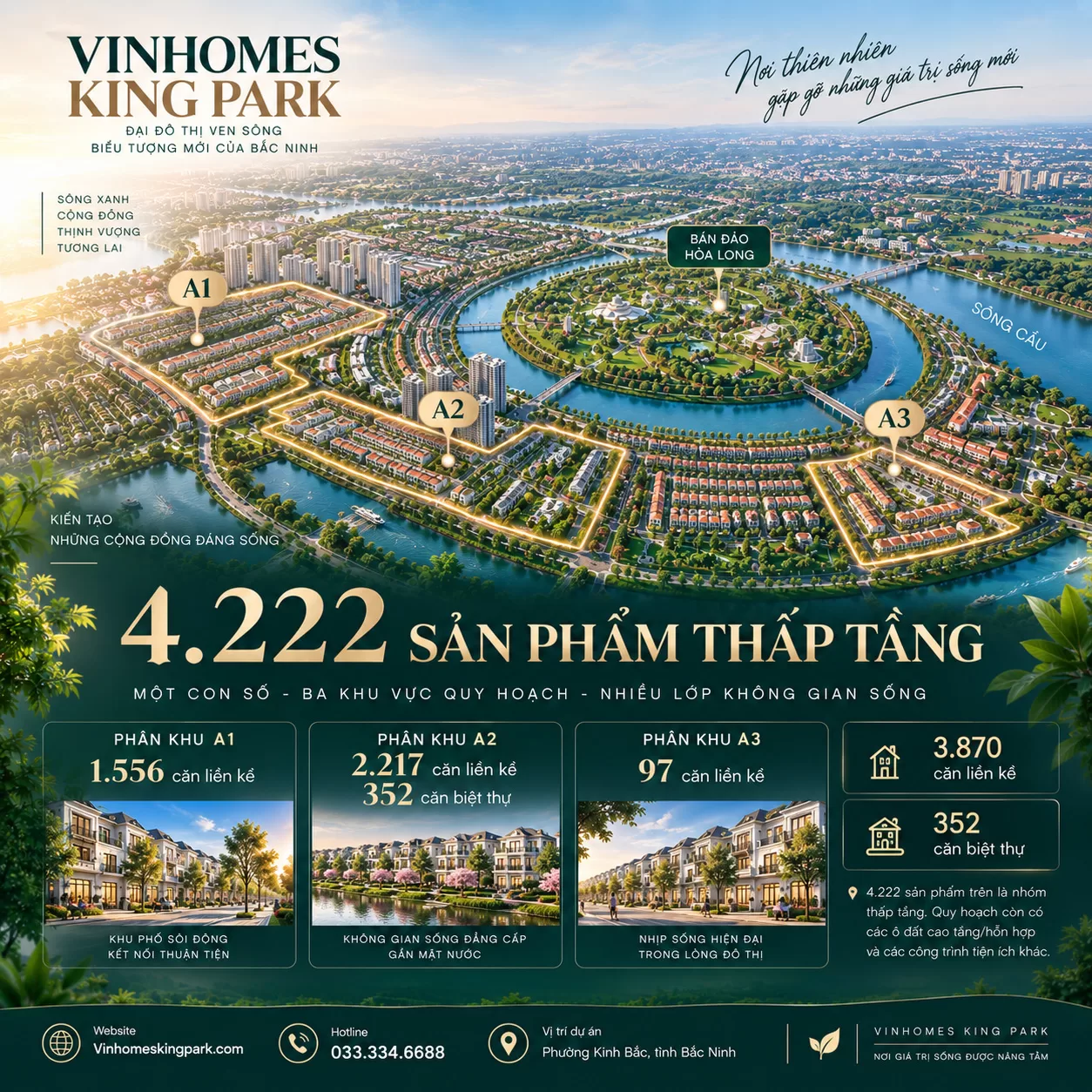 4.222 căn thấp tầng Vinhomes King Park được bố trí như thế nào? 4.222 căn thấp tầng Vinhomes King Park được bố trí như thế nào?
